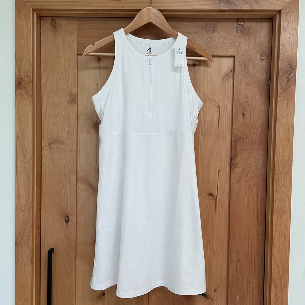 Lou & Grey White Sleeveless Mini Dress
